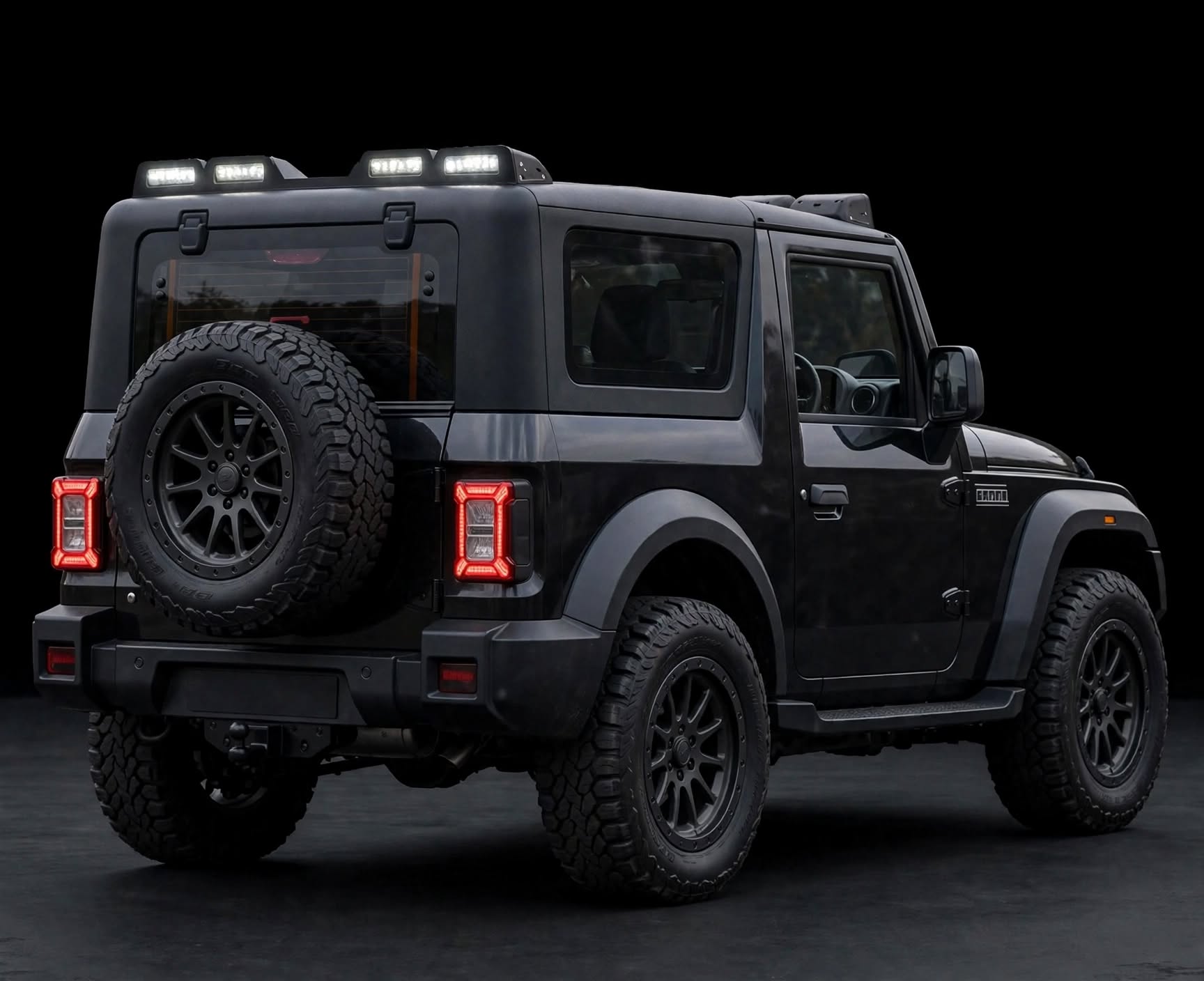 Studio rear of the black Thar